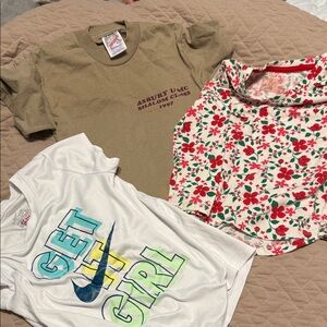 Floral and Graphic Kids T-Shirts Set